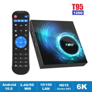 Box 128G T95 Smart TV Box Android 10.0 Allwinner H616 Quad Core 2.4G/5G Podwójny wifi 6k Top dla YouTube Odbiornik multimedialny 4 GB odtwarzacz multimedialny