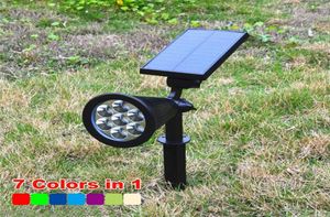 Solarpanel 7LED Spike Spot Light RGB Spotlight Landscape Garden Yard Lawn Lawn Solarlampen im Freien im Freien Sonnenlicht 9202166