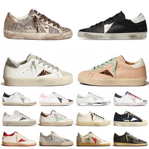 Golden Goose Sneakers Italy Brand Superstar Do old Dirty Low Top Dhgate Sapatos femininos de couro, sapatos casuais, sapatos brancos de fundo Grosso, sapatos