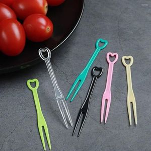 Falhe de talheres descartáveis Mini almoços de fruta picares de frutas de sobremesa decoração de casa de mesa de mesa utensílios de bolos