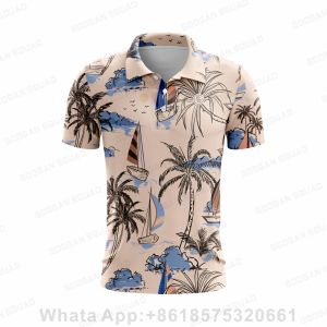 Shirts Men's Fashion Printed Polo Shirts Summer Short Sleeve Breathable Outdoor Golf F4 Racing Casual Quick Dry Tshirt