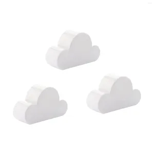 Hooks White Cloud Magnetic Key Holder Rack Organizer Keychains with Adhesive Sticky Hangers for Wall Door Entrance