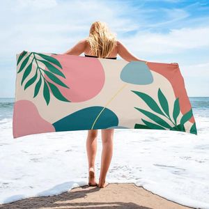 Towel Abstract Art Tropical Leaves Sun 31x51inch Beach Absorbent Quick Dry Sand Control Young People Must Have Going Out