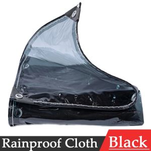 Nets Thicken 0.32mm Black Transparent PVC Tarpaulin Rainproof Cloth Outdoor Pergola Sunproof Canvas Window Privacy Rainproof Cloth