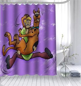 Ankomst Scooby Doo Dog Shower Curtain Polyester Fabric High Defintion Tryck Badrum Vattentät 12 Hook Bath T2007118862566