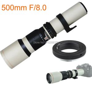 アクセサリーJintu 500mm f/8スーパー望遠レンズマニュアルフォーカスズームレンズフィットキヤノンニコンソニーnex dslrカメラワイルドライフフォトグラップ