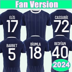 2024 Girondins de Bordeaux Mens camisas de futebol Barbet elis biumla ekomie bokele edição comemorativa camisa de futebol de manga curta uniformes adultos