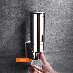 Liquid Soap Dispenser Handwash Washroom Stainless Steel Shower Gel Dual Grids