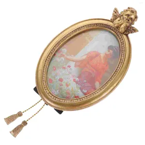 Frames European Style Po Frame Home Decor Family Picture Holder Gift Decorate The Office Resin Oval