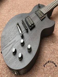 China Electric Guitar Oem Shop L P PT standard Electric Guitar Black Matte Color Les Vos 6 Strings Paul Guitar9397916