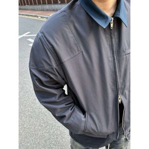 Jackets masculinos Arquivo distante Jaqueta de trabalho de nylon de ombro contrastante