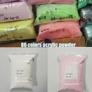 Flüssigkeiten 1 kg nacktes Nagel Acrylpulver, 80 Farbkristallpulververlängerung/Dip/Gravur -Nagel -Acrylpulver Refil Weiß klarer Großhandel FD