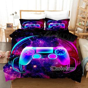 Sängkläder sätter videospel set modernt spelare täcker omslag för barn tonåring pojkar sängäcke dekorativt vardagsrum gåva
