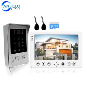 Intercom Video Intercom For Apartment Access Control System RFID Card Password Unlock Smart Video Door Phone Intercom For Home Doorbell