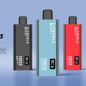 ELFWORLD i15 pro Vapes Disposable Vape Pen vaper Pod Elf World PUFF 12k 9k 15k 2800 5000 6000 7000 9000 10000 12000 15000 18000 Puffs Bar Vaporizer rechargeable battery