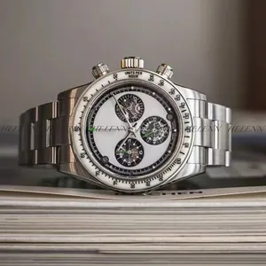 Diâmetro de relógio multifuncional 40mm com 4130 RELISÃO DE MOVIMENTO DE TIMENTO Integrado Relógios Elest relógios de relógio de alta qualidade relógio de fábrica de luxo de luxo Clean Factory Watch