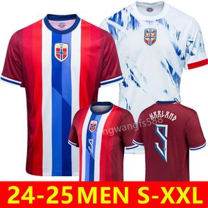 Camisetas Norwaies Haaland 2024 Euro Noruega Milli Takımı Futbol Forması Evde Uzakta Erling Odegaard Oscar Bobb Futbol Gömlekleri