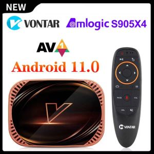 Kutu 2022 Yeni Amlogic S905x4 Android 11.0 TV Kutusu 4GB 128GB 1000m Çift WiFi 4K 60 FPS AV1 Google Player YouTube Medya Oyuncu 32GB 64GB