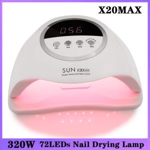 Kurutucular Yeni Güneş X20Max 320W 72leds Tüm jel Oje ile Tırnaklar için Tırnaklar İçin Güçlü UV LED LAMBA TÜM TEMİZ SENSÖR TAZI SALON EKİPMANLARI