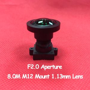 Parts 8.0M 1.13Mm Lens Wide Angle 194 Degree F2.0 M12 Mount With Ir650 Filter 4K Fisheye Lens For Ahd Ip Security Cctv Camera