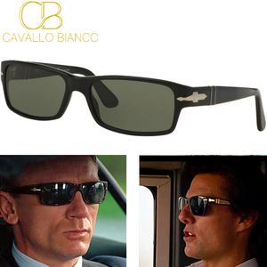 CB Aviator Polarized Sunglasses Mens Square Aviator Sun Glasses 이탈리아 브랜드 디자이너 운전 조종사 빈티지 스팀 펑크 남성 폴라로이드 렌즈 Cavallo Bianco