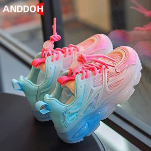 Sneakers Size 2636 Kids Breathable Mesh Sport Shoes Children Comfortable Soft Bottom Running Sneakers for Girl Boys Casual Gradient Shoe