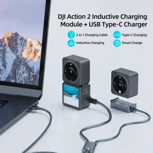 Accessories DJI Action 2 Magnetic Charger Base Mount with 2 IN 1 Typec Fast Charging Adapter USB 2.0 for DJI Osmo Action 2 Camera Accessory