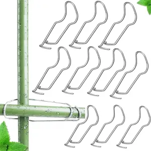 Supporta 1 pc che collega le fibbie pianta che collega fibbie da giardino clip gabbie per piante connettore giardino da giardino connettori di palo