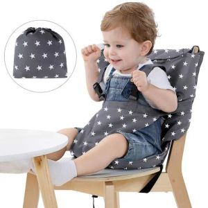 Garden Portable Kids Chair Baby Chair Travel Foldable Washable Infant Dining High Dinning Cover Seat Safety Belt Feeding Baby Care