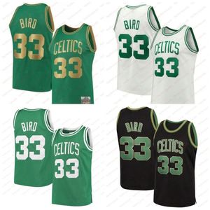 Larry Bird Basketball Jerseys S-xxl Białe niebieskie mężczyzn kobiety Kids City Jersey zszyte