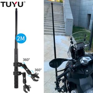 Cameras TUYU Motorcycle Camera Holder Handlebar Bracket Clamp Bike Mount for GoPro Max DJI Invisible Selfie Stick for Insta360 One X2 R