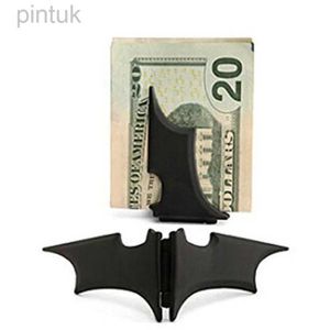 Money Clips Mens Stal nierdzewna Batwing Batwing Slim Id Cash Money Clip Uchwyt magnetyczny identyfikator dla mężczyzn Kobiet Money Clip Card Holder 240408