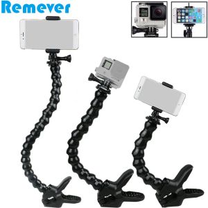 Tripods Flexible Selfie Stick with Holder for Iphone Samsung Xiaomi Android Phones Goose Neck with Clamp for Gopro SJcam Action Cameras