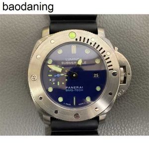Luxury Panerass Watch Designer Mens Mechanical Wristwatch Sapphire Mirror Automatic Movement Rubber Strap Wristwatches
