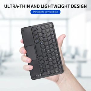 CPUS Wireless BT BT Klawiatura 59 Klawisze Ultraslim Mini BT Klawiatura z obsługą podkładki dotykowej Android Windows IOS System tabletu laptopa