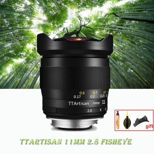 Acessórios Ttartisan 11mm f2.8 Fisheye Lente de fama completa para câmeras Sony emount como A7 A7II A7R A7RII A7S A7SII A6500 A6300 A6000 A5100 A500