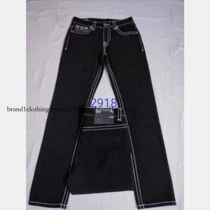 Men's True Long Trousers Mens Coarse Line Super Religion Jeans Clothes Man Casual Pencil Blue Black Denim Pants M2918