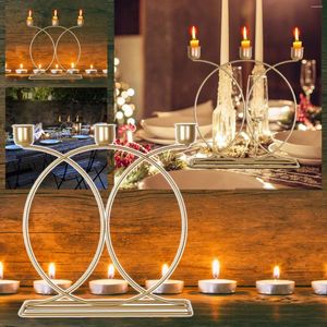 Ljushållare American El Wedding Western Restaurant Light Dinner Holder Table Decoration smidesklocka