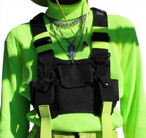 Worka na klatkę piersiową Kamizel taktyczna wiązka wiązki wiązki przedniego pakietu kabury Rig Hip Hop Streetwear Funkcjonalna torba na klatkę piersiową dla mężczyzn TALIST BAG8102236