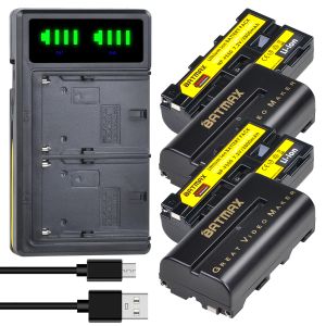 Şarj Cihazları 2600mAH NPF570 NPF550 NP F550 F570 F530 F330 Işık Pil + LCD Çift USB Şarj Cihazı Yongnuo Viltrox Video LED Işık