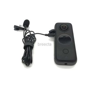 Microfones tipo C Lavalier Microfone compatível com Insta360 One X2/X3 Acessórios para câmera de microfone HiFi externo X2/X3