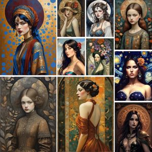 Portrait Beautiful Women Paint By Numbers Oil Arts And Crafts For Adults Home Decoration Mothers Gift Drop 240407