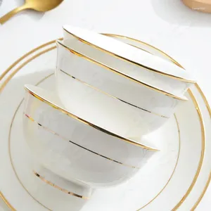 Tigelas de estilo de estilo simples tigela tigela moderna comendo comidas de mesa doméstica Sopa de sopa Sanduíche Salada de frutas arroz