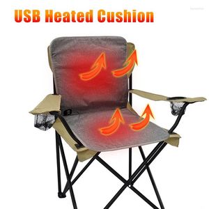 Carpets USB Heated Cushion 3 Gear Heating Seat Pad Warmer Sitting Mat For Bedroom Office Outdoor Chair Winter Keeping Warm Supplies