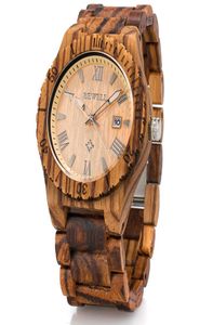 Bewell W109B Men039s Wooden Watches Gents Handmade Date Display Analog Quartz Luminous Casual Wristwatch Multi Colors8277255