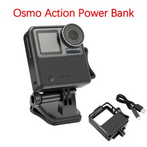 Câmeras para DJI OSMO Ação Câmera de esportes Banco de energia portátil 2600mAh cobra rápida cobrança USB Acessórios do adaptador de energia esportiva USB