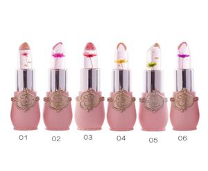 Crystal Jelly Lip Balm Lipstick Flower Temperature Color Changing Lip Gloss Transparent Long Lasting Moisturizer Makeup7466364