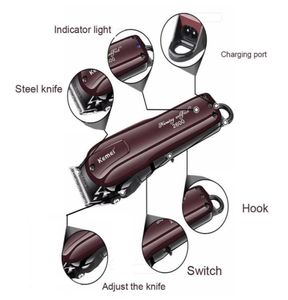 Kemei Professional Electric Hair Clipper laddningsbar frisyrmaskin KM260028015226208212