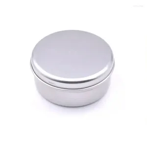 Storage Bottles 50pcs 80ml Cream Jar Lip Containers Metal Empty Cosmetic Tin Aluminum Round Box Buckle Lid