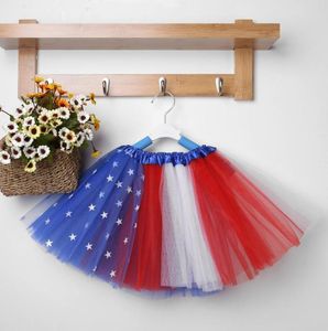 Barn flickor kläder tutu kjol färgglad oss ​​flagga födelsedagsfest dans prinsessa tutu kjolar baby flicka kläder kläder5301189